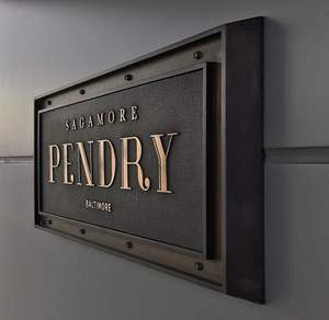 MACCAN katı bakır/alüminyum kabartma harfler binalar için açık reklam işaretleri dükkanlar ofis tarzı özel 3D Metal Logo işareti - Product Image 1