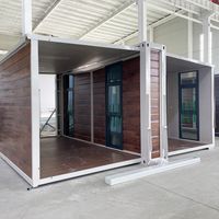 Maison préfabriquée extensible avec panneaux sandwich, design moderne, livraison immédiate, petite maison comprenant salle de bain et cuisine