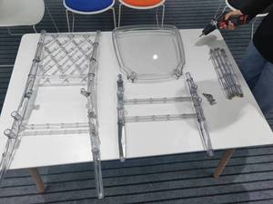 เก้าอี้ใสสำหรับงานแต่งงานทิฟฟานี่ทำจากอะคริลิคถอดได้สไตล์ลาเกอร์ - Product Image 4
