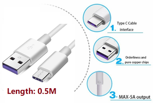 <span class=keywords><strong>Huawei</strong></span> — câble USB 0.5 5A Super rapide 3.1 M, charge et transfert de données, compatible avec <span class=keywords><strong>Mate</strong></span> <span class=keywords><strong>20</strong></span>/P40/P30/P20/Pro/<span class=keywords><strong>Lite</strong></span> - Product Image 3