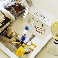 Ensemble de verres à vin tendance haut de gamme en borosilicate, verres à vin mousseux élégants et créatifs pour la décoration de fêtes et banquets à domicile