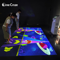 Proyektor Lantai Interaktif Immersive All-in-One 50+ Permainan Multipemain Peralatan Bermain Dalam Ruangan untuk Ruang Permainan Taman Hiburan