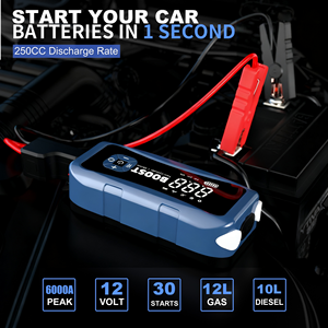 타이어 컴프레서가있는 12V 점프 스타터, BMW/메르세데스/VW용 6000A, 160PSI, 독일 품질 표준 - Product Image 2