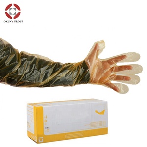 Guantes protectores de examen largo sin látex de polietileno de alta calidad - Product Image 5