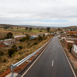 Barriera stradale a tre raggi su misura per autostrada con trave ad alta sicurezza barriera stradale ad alta sicurezza - Product Image 2