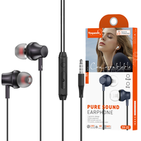 Écouteurs filaires magnétiques intra-auriculaires avec micro 3,5 mm, vente en gros d'usine