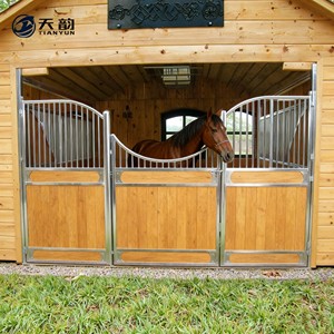<span class=keywords><strong>Box</strong></span> d'écurie <span class=keywords><strong>pour</strong></span> <span class=keywords><strong>chevaux</strong></span> avec porte d'alimentation intégrée, hauteur 12 pieds, panneau en treillis métallique 50x50, <span class=keywords><strong>pour</strong></span> l'entraînement équin - Product Image 1