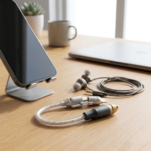 Adaptador <span class=keywords><strong>de</strong></span> <span class=keywords><strong>Audio</strong></span> Tipo-C a 3.5mm para Auriculares y Micrófono, Conversor <span class=keywords><strong>de</strong></span> <span class=keywords><strong>Audio</strong></span> Digital OTG con Decodificación para Transmisión en Vivo y Grabación - Product Image 2