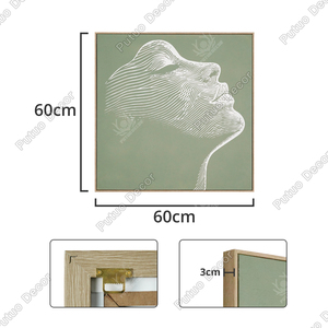 Quadro Minimalista in Tela con Silhouette di Personaggi, Decorazione da Parete per Soggiorno e Camera da Letto, Idea Regalo - Product Image 2