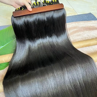 Lot de Cheveux Humains Bruts Brésiliens en Gros, Tissage de Cheveux Vierges Bruts à Cuticules Alignées, Extensions de Cheveux Humains Double Drawn Économiques