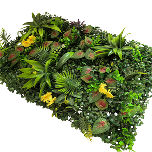 Panneaux de <span class=keywords><strong>haie</strong></span> artificielle en buis, toile de fond en herbe, mur de verdure, protection UV pour clôture d'intimité, jardin, extérieur, mariage - Product Image 1