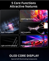 Pantalla Publicitaria Transparente OLED de 30/55 Pulgadas con Pantalla Táctil Transparente de Alta Definición para Escritorio, Fábrica OEM OLED