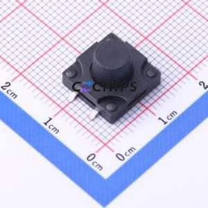 TS-KG10DG-BB85F Tactile Switch SMD Switch Single Pole Single Throw Round Button 2.5N Vertical Mount - Product Image 1