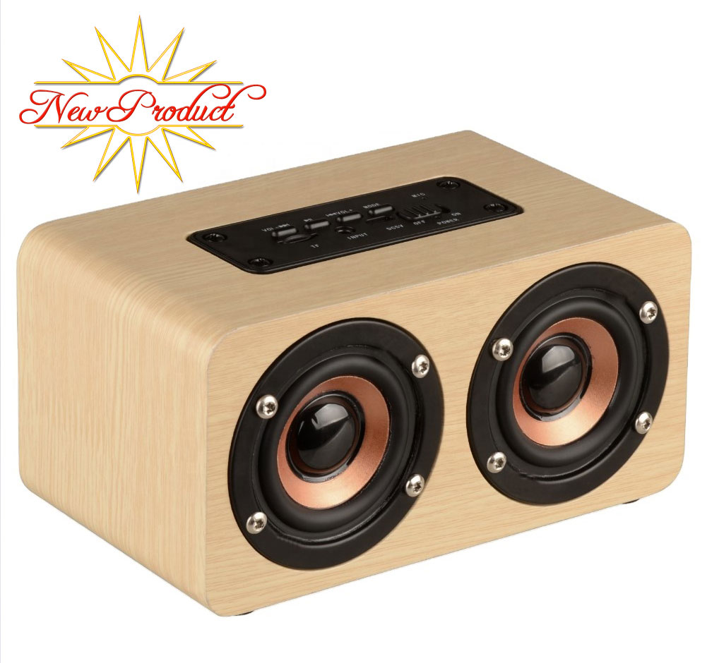 Умный динамик Aoolif 5 Вт, 1500 мАч, bluetooth-динамик в деревянной коробке