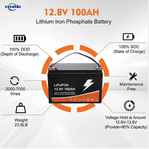 Batería Recargable de Fosfato de Hierro y Litio de Estado Semisólido de 12.8V 100Ah con 2000 Ciclos para Electrodomésticos y Herramientas Eléctricas - Product Image 4