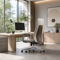 Chaise de bureau de direction à dossier haut en cuir, chaise pivotante en cuir Nappa, 4 positions d'inclinaison, chaise de direction pour bureau