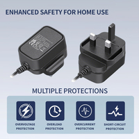 Adaptateur secteur premium 9V 1A 9W AC/DC pour appareils de sécurité, scanner, terminal de point de vente, certifié CE UKCA