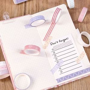 Set de Cintas Adhesivas Decorativas Washi de Doble Cara para Planificador Juvenil, 20 Rollos en Caja, Serie de Colores Macaron Sólidos, Estilo Vintage - Product Image 4