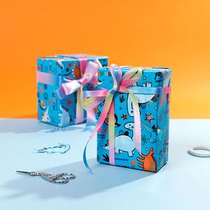 Wholesale 80g Birthday Gender-Neutral <b>Glossy</b> <b>Paper</b> Simple Cute Shapes Wrapping <b>Paper</b> Roll - Product Image 6