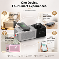 Diffuseur d'arômes intelligent 8-en-1 avec enceinte Bluetooth, mode FM, bruit blanc, contrôle par application et parfum personnalisé pour chambre à coucher