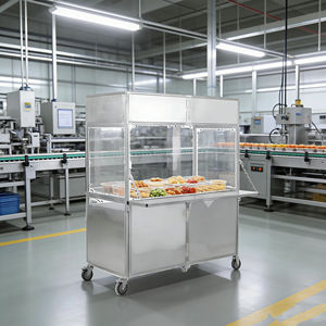 Carrito Plegable Portátil de Acero Inoxidable con 4 Ruedas para Venta Ambulante de Helados, Café, Hot Dogs y Dulces - Product Image 3