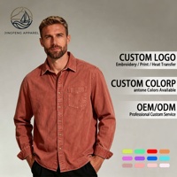 Chemise Oxford Homme 100% Coton, Style Décontracté, Logo Personnalisé, Teinture Réactive, Toucher Robuste et Riche