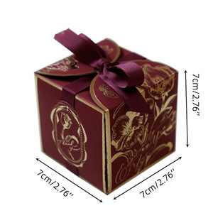 Boîte Cadeau en Papier d'Art de Luxe en Gros, Boîte à Dragées Style Mode pour Mariage, Chocolats, Faveurs et Cadeaux d'Invités - Product Image 4