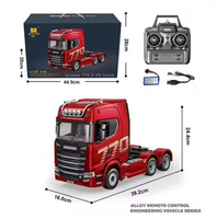 Camión Tractor RC HUINA 1501+1502 770S V8 en Oferta, 2.4GHZ 4CH Escala 1/18, Material Plástico con Luz y Sonido, Regalo para Niños