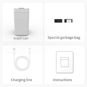 Automatic Smart Trash Bin Hands Free Touchless Sensor Waste Bin With Lid Smart Garbage Cans For Home Use - Product Image 3