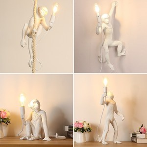 Lámpara de Techo Creativa de Estilo Nórdico con Cuerda de Cáñamo, Lámpara de Animal Personalizada para Habitación Infantil, Restaurante, Pasillo, Tienda - Product Image 1