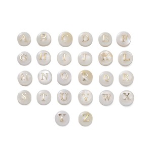 Perles de coquillages naturels avec feuille d'or, forme ronde, pour la fabrication de bijoux - Product Image 5