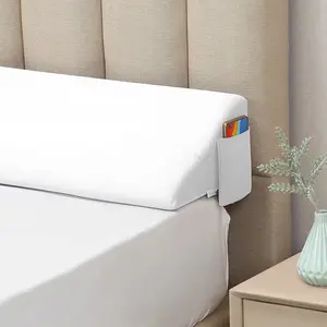 Adjustable King Size Bed Wedge Headboard Long Pillow Gap Filler For Sleeping