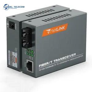 High Quality Netlink D-link ethernet fiber optic media converter 100 1000 basis dual fiber media converter