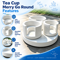 Manège balançoire carrousel tasse à thé souple pour enfants, équipement de jeu intérieur/extérieur pour la location événementielle