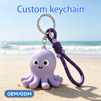 Porte-clés en PVC souple personnalisé, OEM ODM, figurine de dessin animé haute fidélité, abordable, étanche, cadeau d'affaires