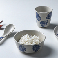 Vaisselle créative japonaise en céramique, assiettes de service individuelles en terre cuite durable, résistantes au four et au lave-vaisselle