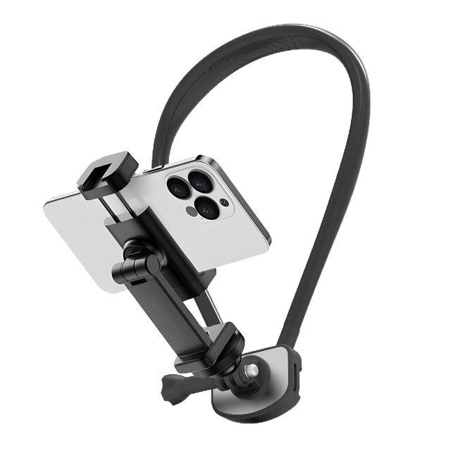 Flexible Neck Mount Phone Holder Universal Overhead Chest Grip for Hands-Free Vlogging Recording Video Creator's Mobile Phone