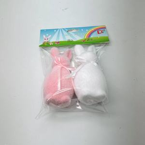 Decoratief stuk met stapelcoating Paashaas Gebreid Schattig konijn Meerkleurig Schattig konijn Premium bureaublad - Product Image 1