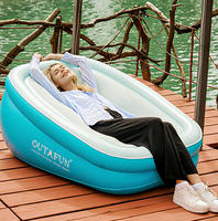 Canapé gonflable d'extérieur moderne, chaise longue électrique à gonflage automatique pour salon, plage, camping et détente au bureau