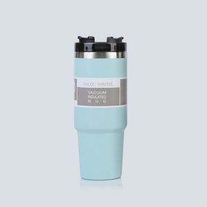 304 Stainless Steel 30oz Eco-Friendly Double-Layer Vacuum Insulated Thermos Bottle with Lid Straw Rope-Business Gift Drinkware - Product Image 5