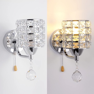 Lampe murale en cristal <span class=keywords><strong>LED</strong></span> moderne personnalisée pour salon, <span class=keywords><strong>design</strong></span> intérieur de luxe, décoration de la maison, couloir, chambre à coucher, lampe de chevet - Product Image 4