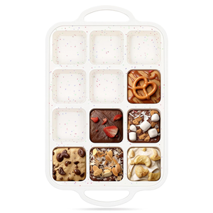 MUYULINS Factory 12-cup LFGB non-stick BPA Free metal reinforced frame square <b>silicone</b> cake pan American muffin tray <b>baking</b> - Product Image 1