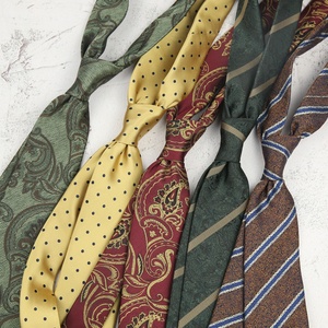 <span class=keywords><strong>Corbata</strong></span> de Hombre Estilo Casual Retro, Jacquard Marrón, Verde Oscuro, Estampado de Flores de Paisley, 8CM, Poliéster, Estilo Formal - Product Image 1
