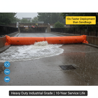 Barrière anti-inondation gonflable industrielle |   Dam tubulaire en PVC de 650 g/m² pour usage intensif, remplissable d'eau, réutilisable, protection commerciale contre les inondations pour rivière