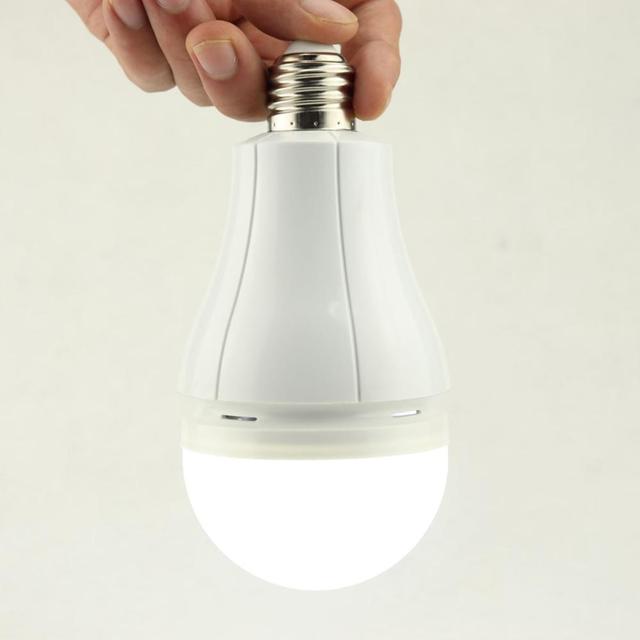 15W LED Lighting E27 B22 Emergency Bulb AC/DC/Solar Powered 6500K Globe Sensor Plastic RoHS Certified for Residential Use