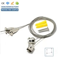 Kit de suspension réglable pour montage au plafond OEM, système de suspension à double câble pour panneaux lumineux LED de grande taille