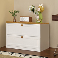 Commode crème et blanche pour chambre et salon, armoire de rangement avec poignées dorées