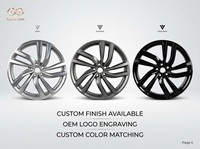Jantes en alliage forgées sur mesure à 5 branches fendues, couleur bronze canon, 5 trous, pour voitures de course, berlines et SUV, prix usine