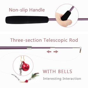 Giocattolo di Lusso per Gatti a Forma di Insetto con Piuma Realistica, Campanello e Piccole Piume, Gioco Interattivo per Animali Domestici, Vendita all'Ingrosso - Product Image 4