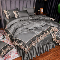 Parure de Lit King Size de Luxe Brodée, Ensemble de Draps et Couette, Vente en Gros